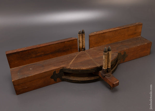 Spectacular 1873 STEVENS PAT. Mitre Box with Brass Escutcheons - 108438