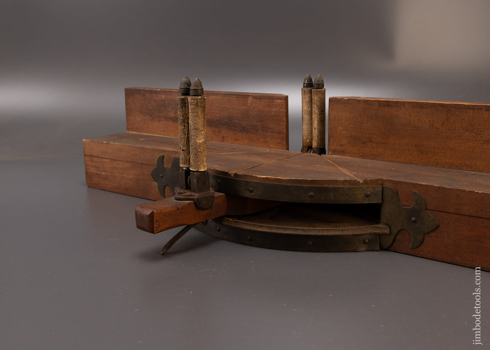 Spectacular 1873 STEVENS PAT. Mitre Box with Brass Escutcheons - 108438
