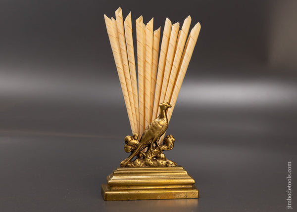 Awesome Brass Mantle Top Spill Holder 4 5/8 Inches Tall - 108448