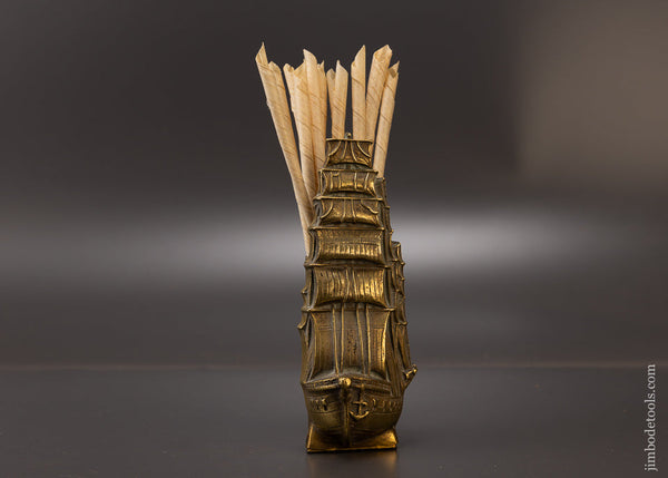 Awesome Brass Mantle Top Spill Holder - 108462