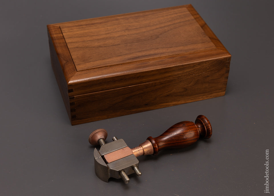 BRIDGE CITY TOOL WORKS No. CT-5 Rosewood Hand Vise in Original Walnut Box - 108496