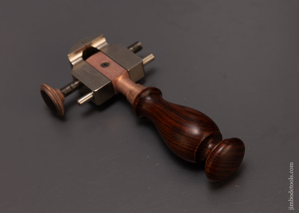 BRIDGE CITY TOOL WORKS No. CT-5 Rosewood Hand Vise in Original Walnut Box - 108496