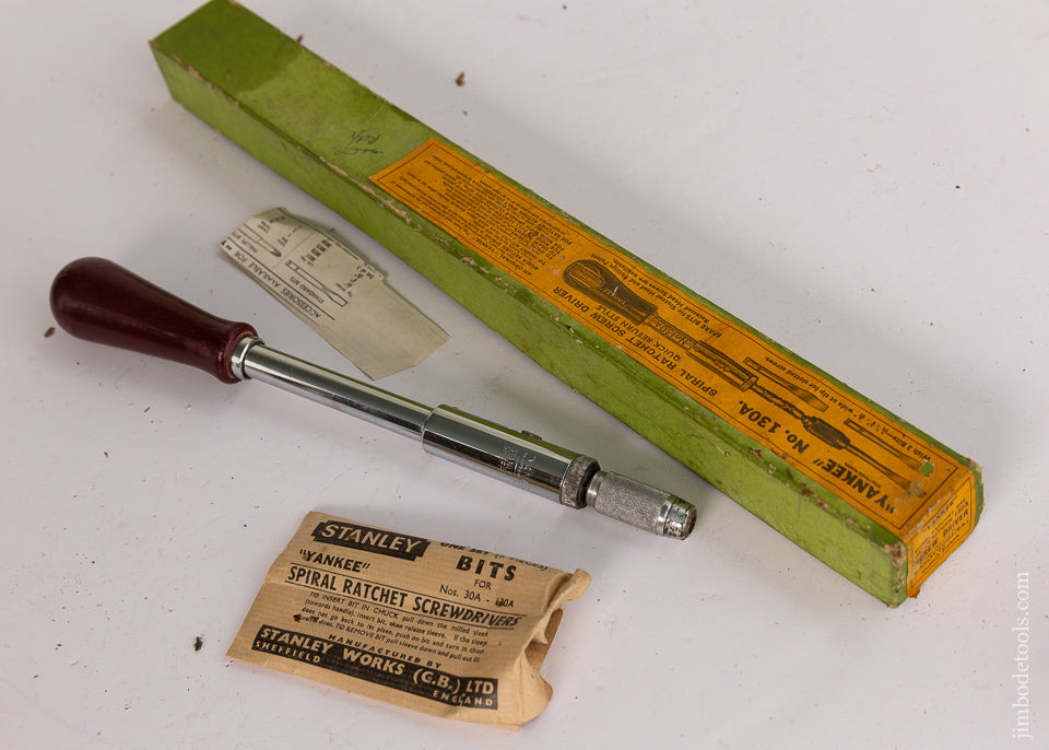 STANLEY YANKEE No. 130A Screwdriver Mint in Box with Bits - 108527