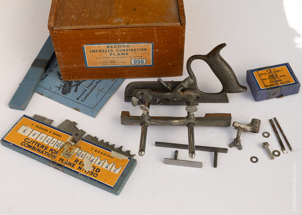 RECORD No. 050 Combination Plow Plane in Original Box 100% Complete - 108533