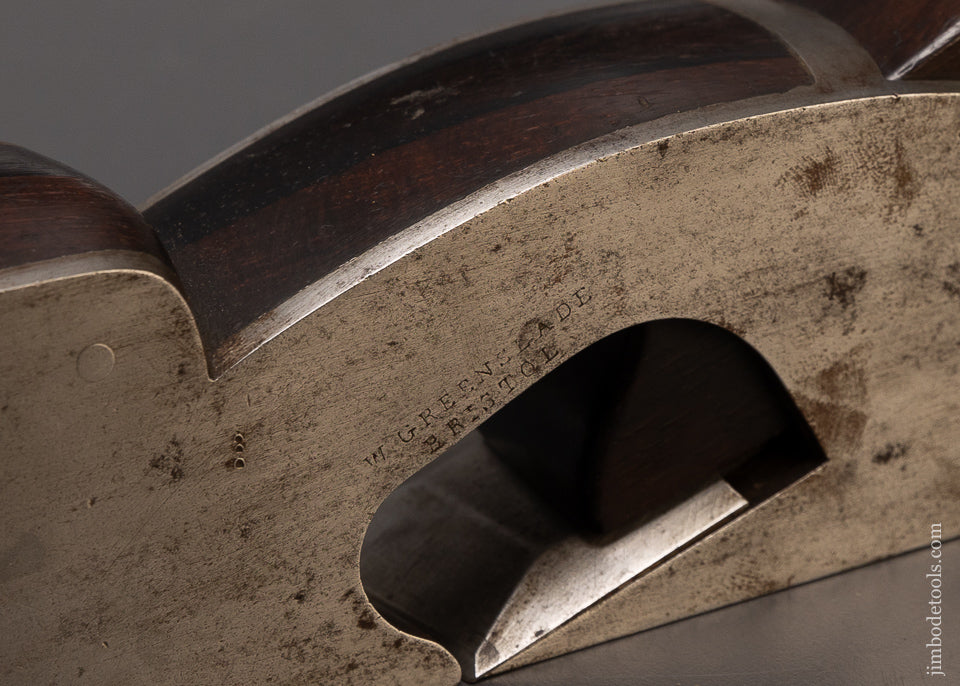 Rare GREENSLADE BRISTOL Skewed Infill Shoulder Plane - 108540