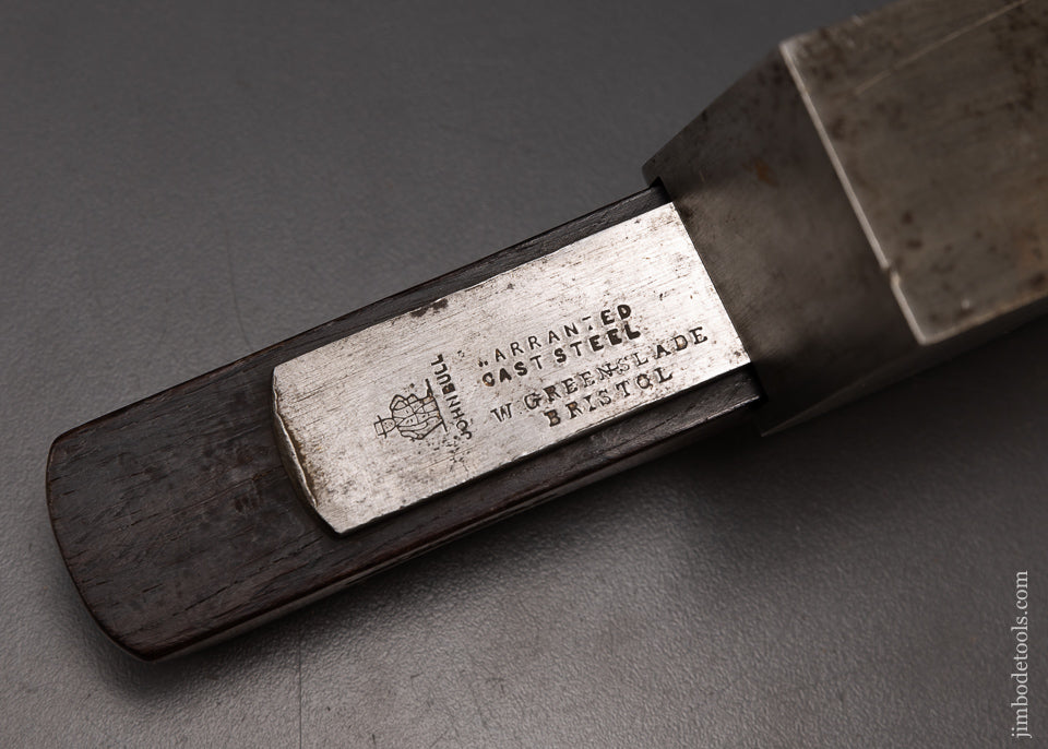 Rare GREENSLADE BRISTOL Skewed Infill Shoulder Plane - 108540