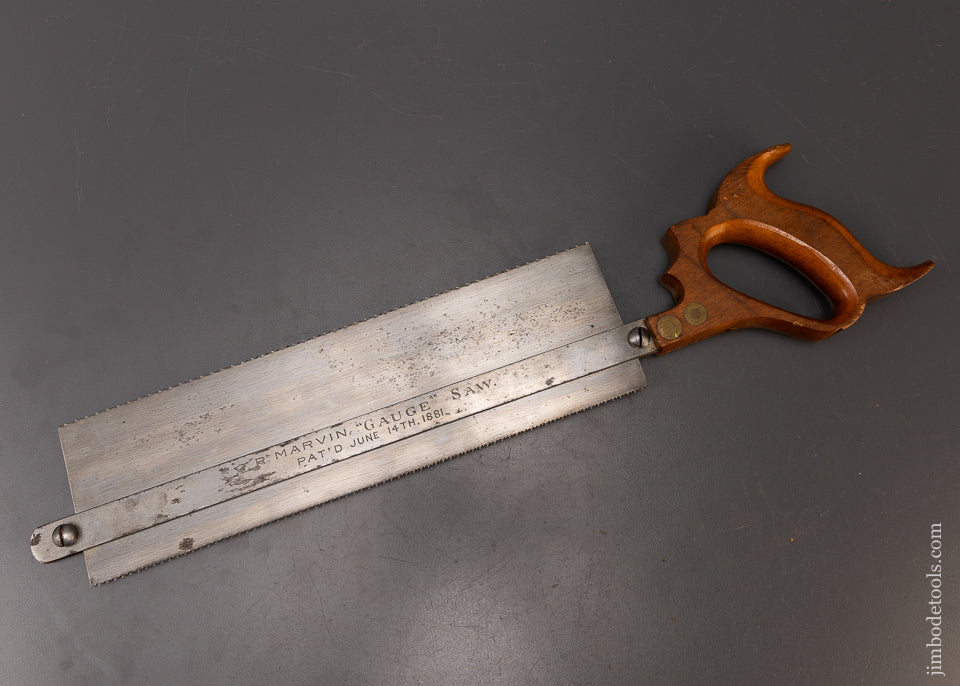Mint MARVIN PATENT 1881 Gauge Saw Dovetail Saw - 108571