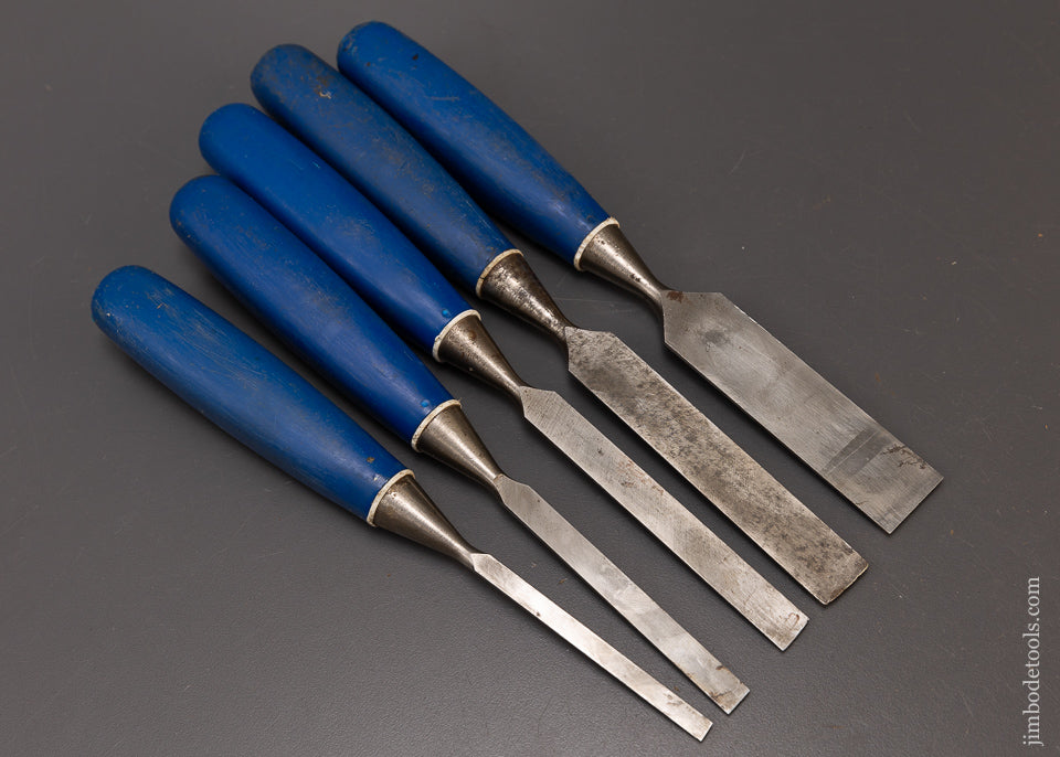 Fine Set of 5 MARPLES BLUE CHIP Bevel Edge Chisels - 108576 – Jim Bode ...