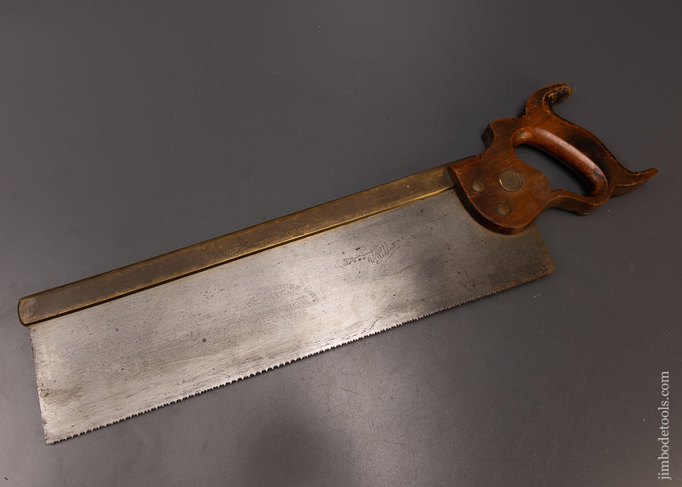 Phenomenal DISSTON 16 Inch Brass Back Saw - 108583