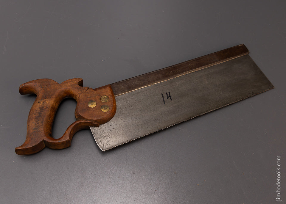 Very Rare THOMAS TENNESS & SON BANGOR, ME with Spruce Logo Carcass Saw - 108599
