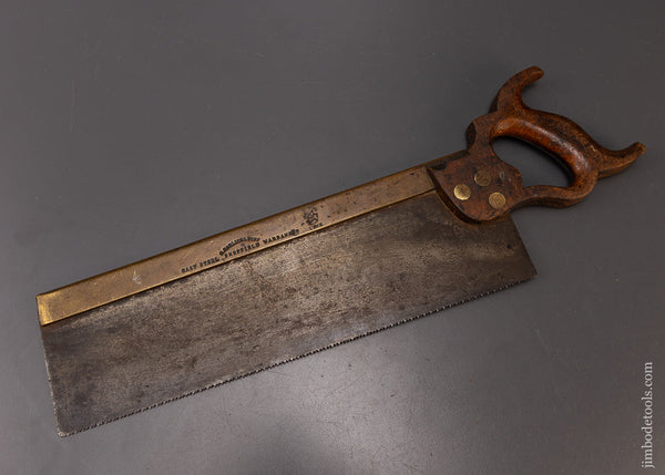 Beautiful Brass Back Tenon Saw by GARLICK SHEFFIELD Ca. 1870 - 108605
