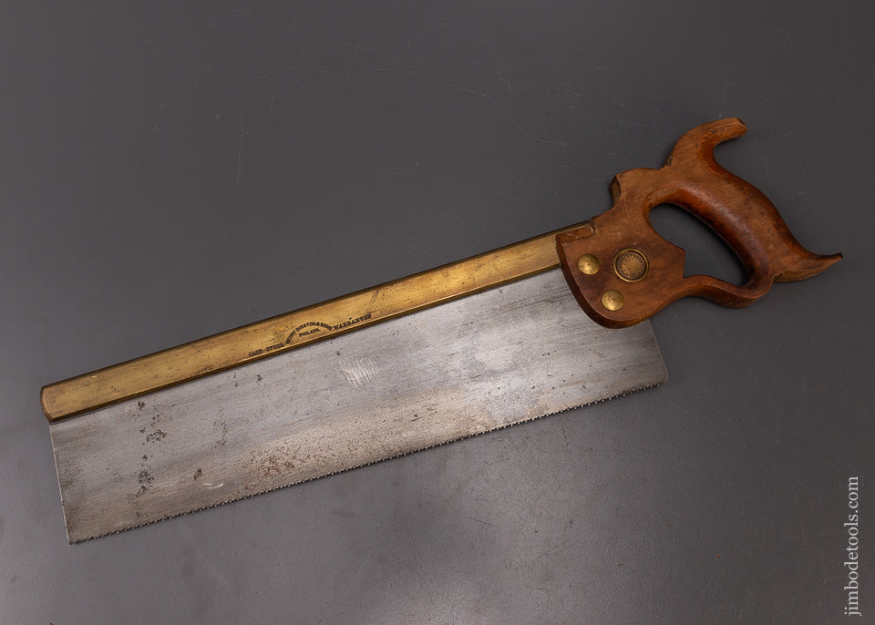 Extra Fine Early DISSTON No. 5 Brass Back Saw - 108633