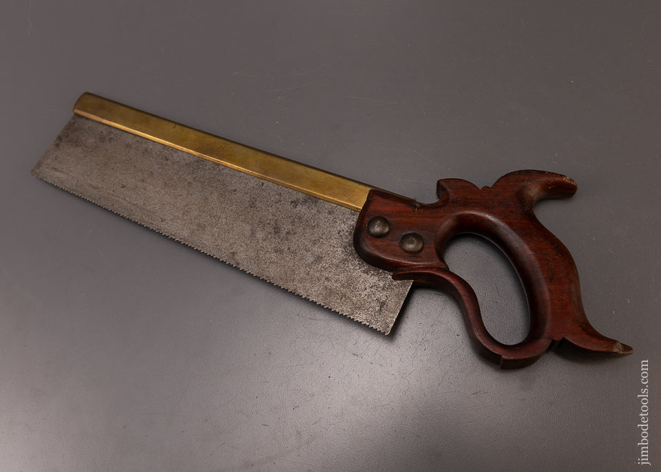 CORTLAND WOOD Spring Steel Brass Back Carcass Saw Mahogany Handle - 108661