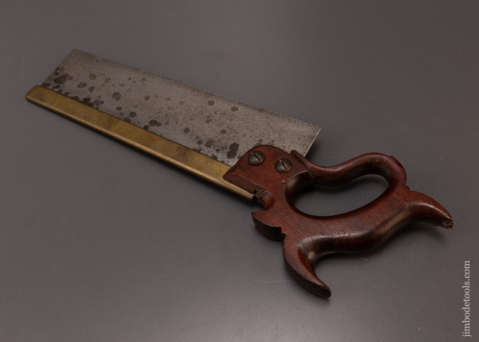 CORTLAND WOOD Spring Steel Brass Back Carcass Saw Mahogany Handle - 108661