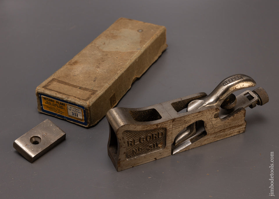 RECORD No. 311 Bull Nose Shoulder and Rabbet Plane with BOTH Noses! In Original Box - 108674