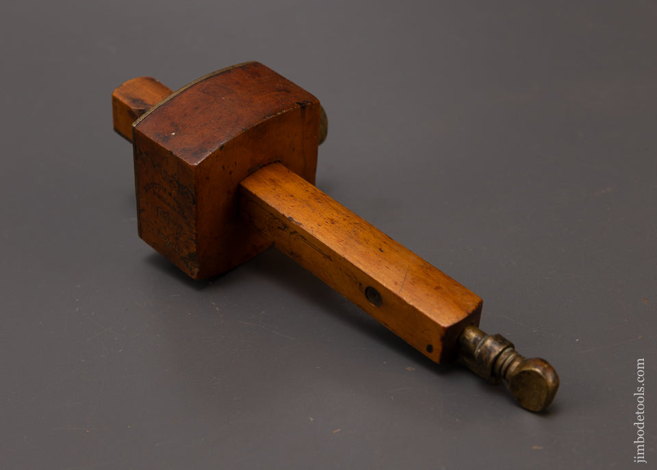 Rare! DISSTON & MORSS 8 inch Boxwood & Brass Mortise Gauge - 108705