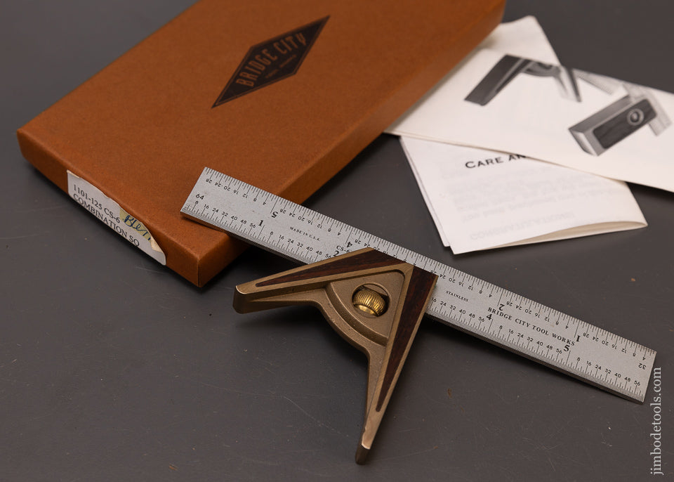 BRIDGE CITY TOOL WORKS CS-6 Combination Square Mint in Box - 108709