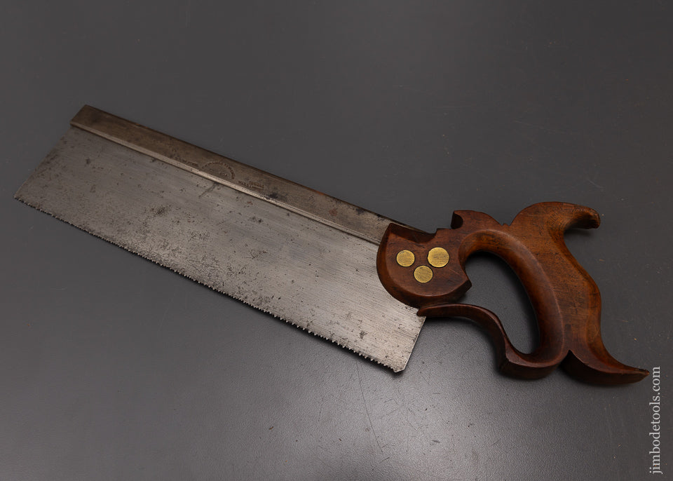 Rare & Early JOHNSON & CONAWAY PHILADA Spring Steel Back Saw - 108790