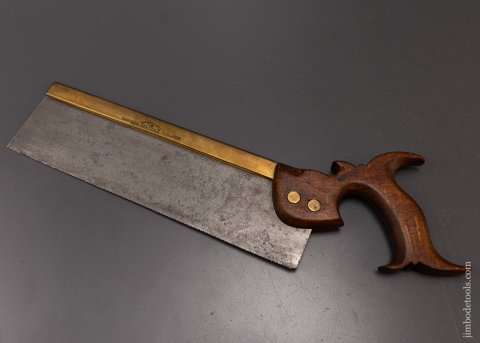 Rare WORRALL & CO. N.Y. Brass Back Dovetail Saw - 108791