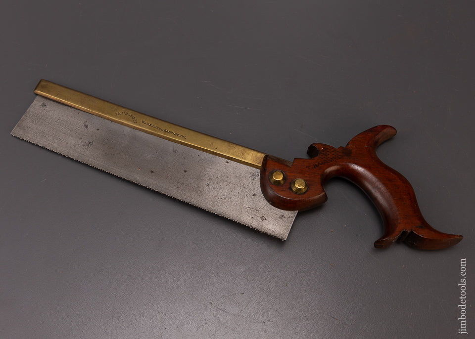 JACKSON (WM. & CO. MONROE, N.Y.) Brass Back Carcass Saw Mahogany Handle - 108802