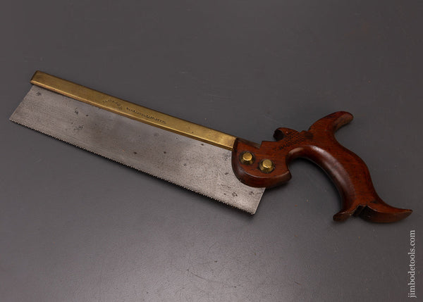 JACKSON (WM. & CO. MONROE, N.Y.) Brass Back Carcass Saw Mahogany Handle - 108802