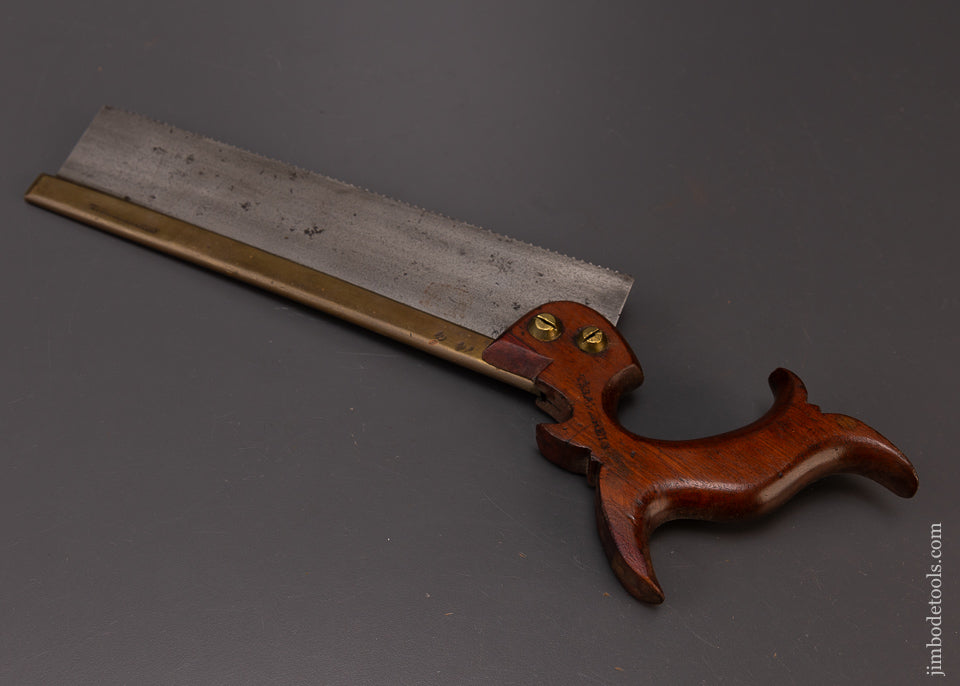JACKSON (WM. & CO. MONROE, N.Y.) Brass Back Carcass Saw Mahogany Handle - 108802