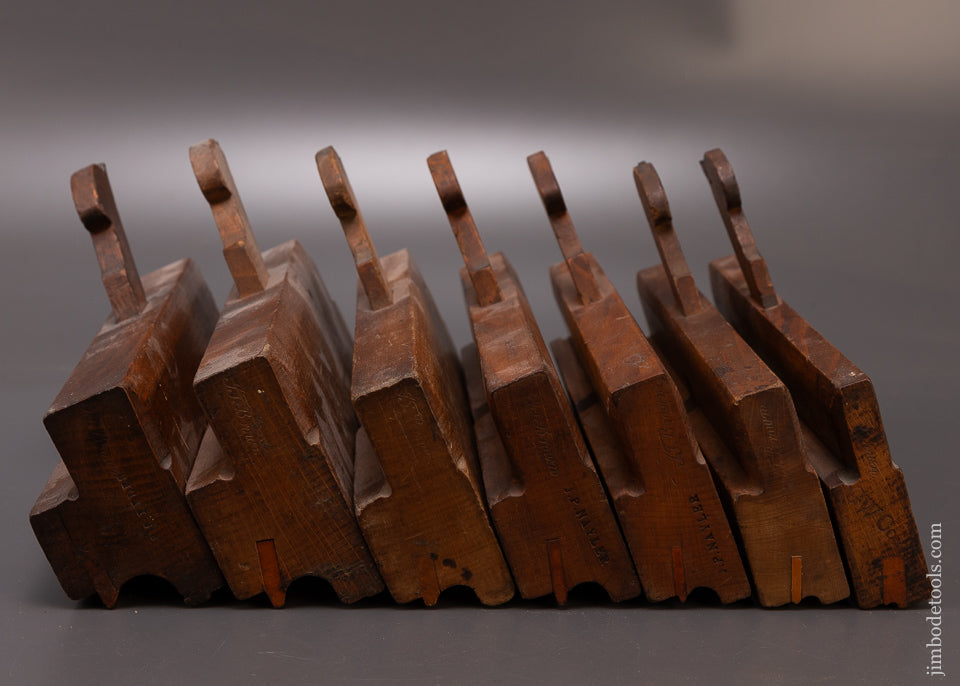 Good User Set of 7 Side Bead Moulding Planes by J.T. BROWN (Baltimore) - 108812