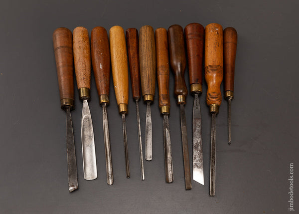 Good Set of 11 ADDIS Carving Chisels - 108826
