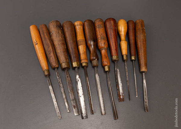 Good Set of 11 ADDIS Carving Chisels - 108828