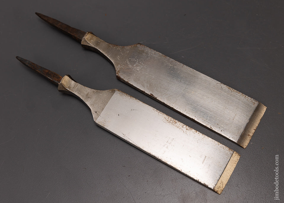 JAMES SWAN New Old Stock Tang Chisels 1 1/2 and 1 3/4 Inch - 108838