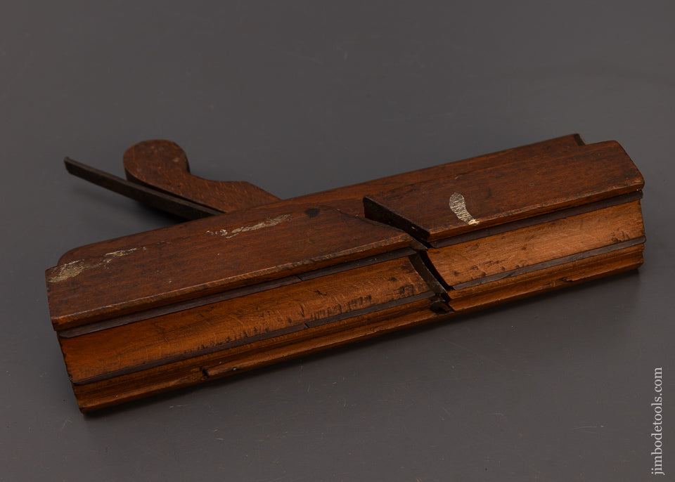 Very Complex 18th Century Moulding Plane by I. SLEEPER with Lignum Boxing - 108865