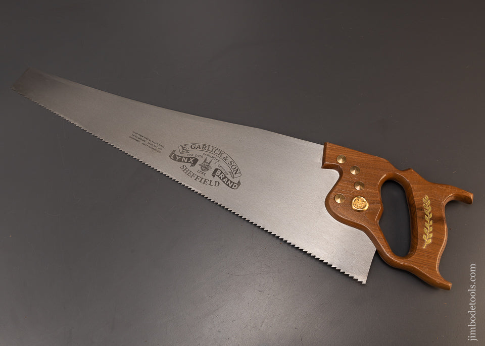 Mint Unused Rip Hand Saw by E. GARLICK & SON - 108890