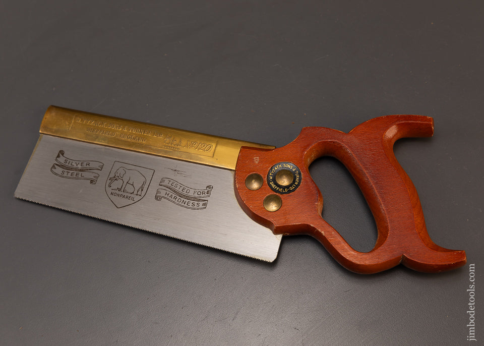 Mint 8 Inch Brass Back Dovetail Saw by TYZACK & TURNER - 108901