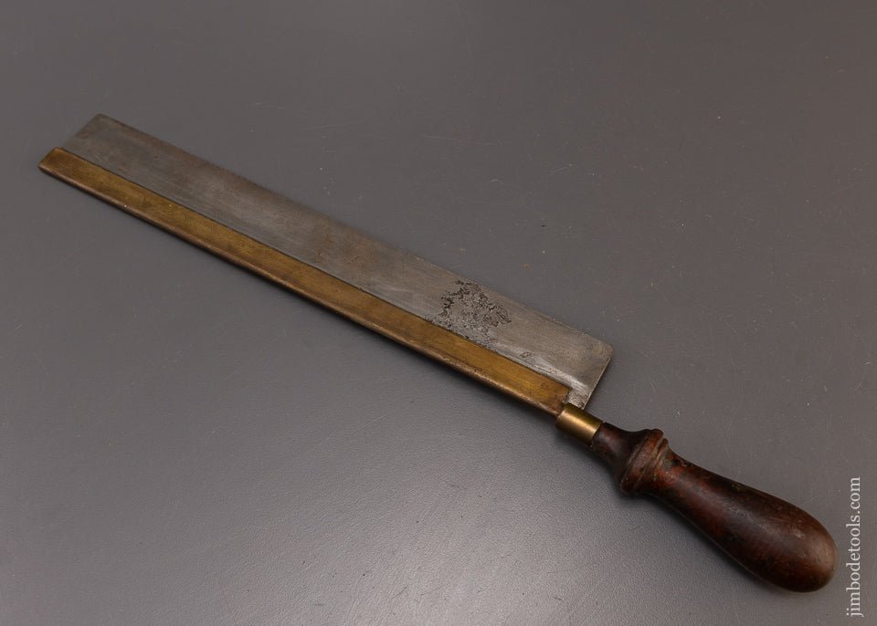 F.W. SCHNEIDER N.Y.C. by BISHOP (Weak Etch) Brass Back Dovetail Saw - 108906