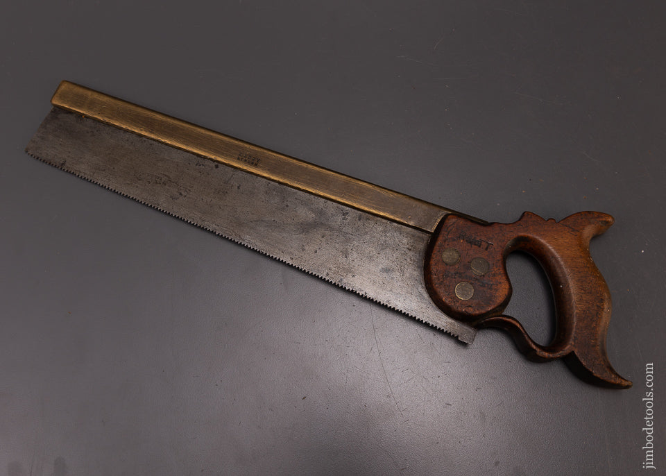 Early LONDON Maker Brass Back Saw by BERRY Ca. 1840 - 108981