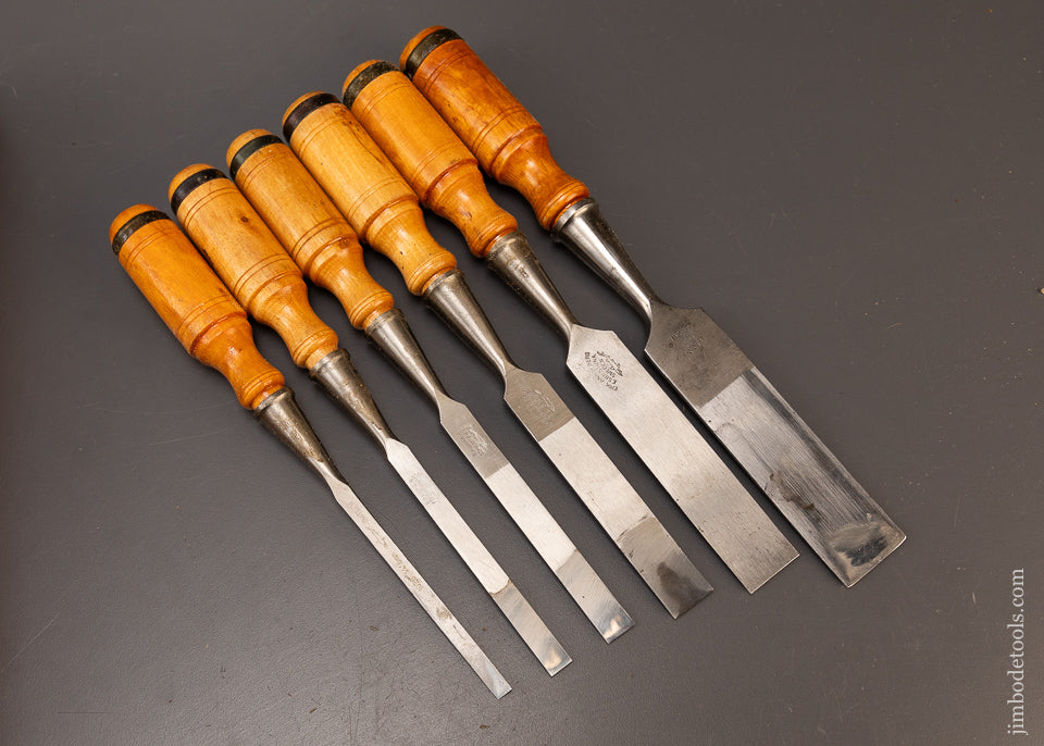 E.A. BERG ESKILSTUNA No. 9192 Wood Chisel Set of Six in Original Woode –  Jim Bode Tools
