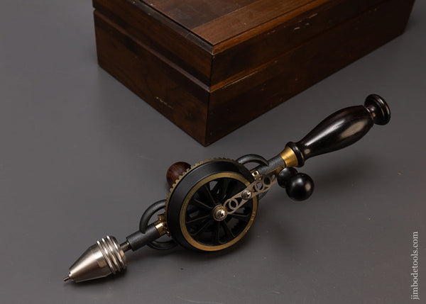 1998 BRIDGE CITY TOOL WORKS CT-6 Rosewood Hand Drill Dead Mint in Original Presentation Box - 109009