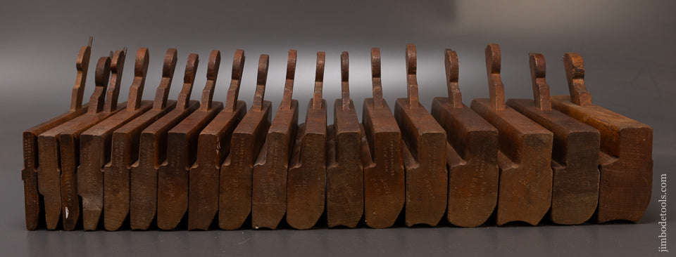 Set of 18 Hollow & Round Planes by OWASCO TOOL CO. - 109010