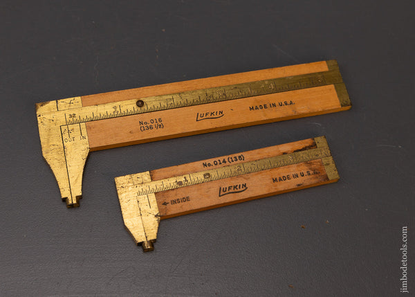 2 Unused LUFKIN Caliper Rules Boxwood - 109011
