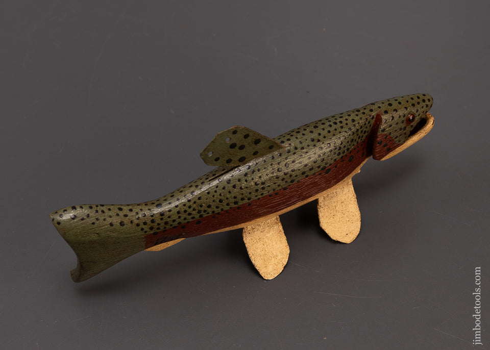 Spectacular 8 1/2 Inch Hand Carved Fish Decoy by Robert Francis - 109048