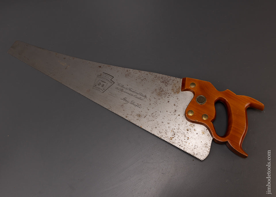 Near Mint Unused DISSTON D-8 Hand Saw - 109061