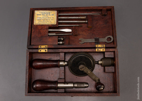 Rare NORTH BROS. YANKEE No. 106 Radio Tool Set Mint in Box 100% Complete - 109113