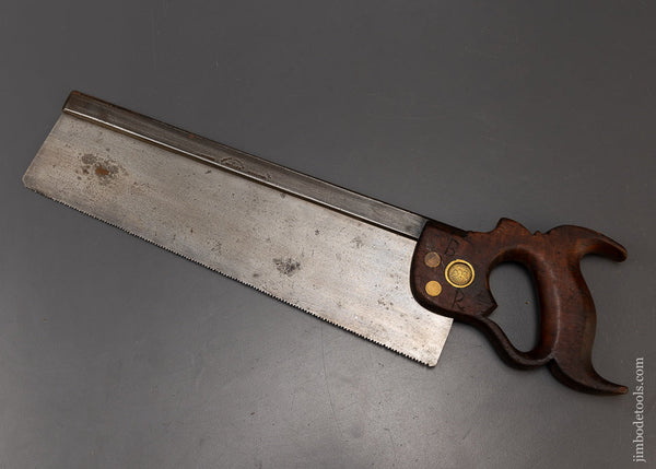 Early Pre-Son DISSTON EAGLE MEDALLION Back Saw - 109116