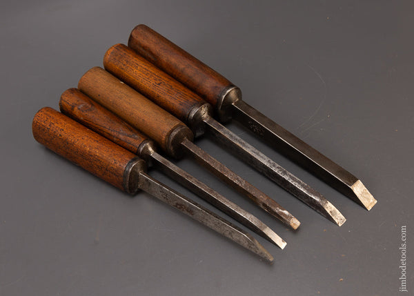 Set of 6 Pig Sticker Mortise Chisels by WARD - 109171
