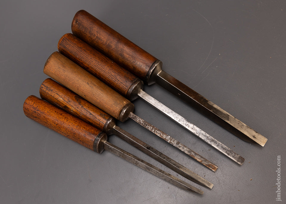 Set of 6 Pig Sticker Mortise Chisels by WARD - 109171