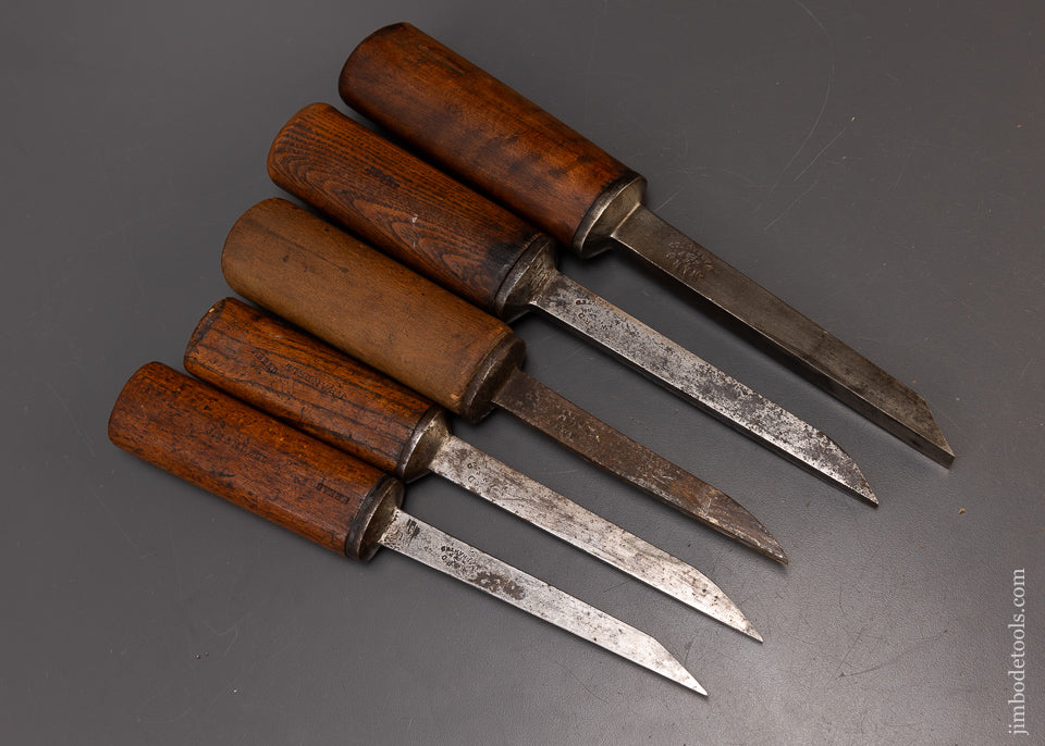 Set of 6 Pig Sticker Mortise Chisels by WARD - 109171