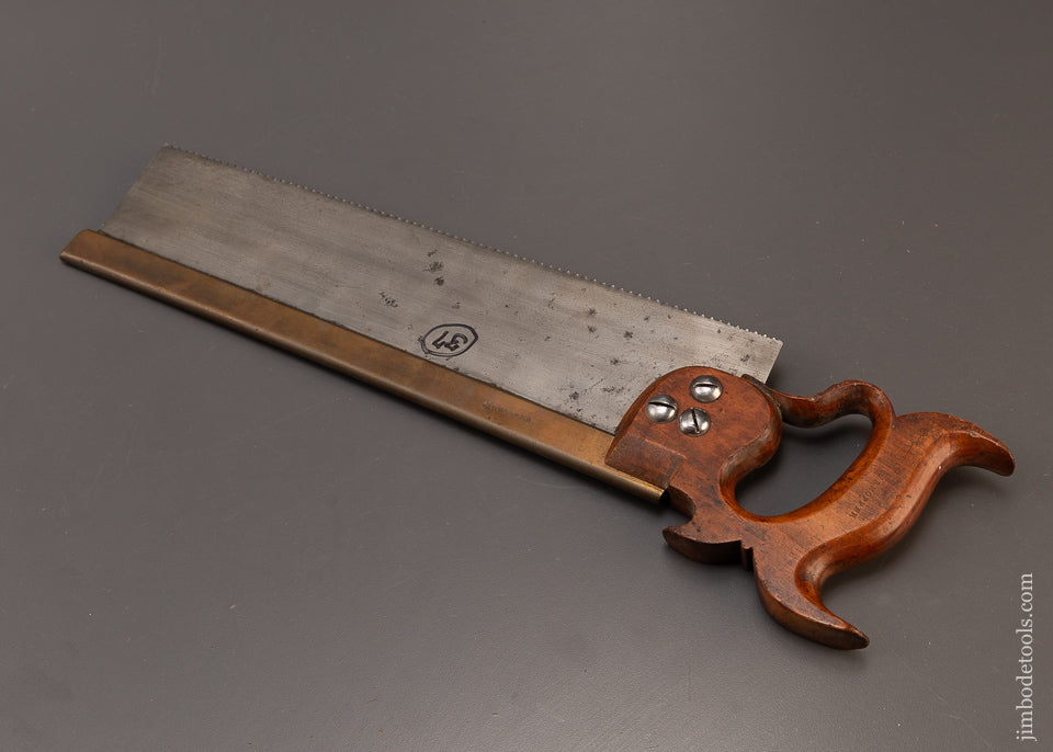 Excellent CORTLAND WOOD SPRING STEEL Brass Back Saw - 109179