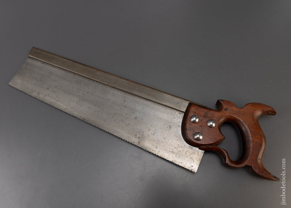 Rare CORTLAND WOOD 16 Inch Back Saw with Mahogany Handle - 109194