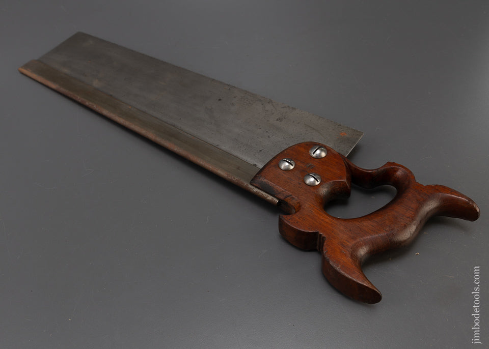 Rare CORTLAND WOOD 16 Inch Back Saw with Mahogany Handle - 109194