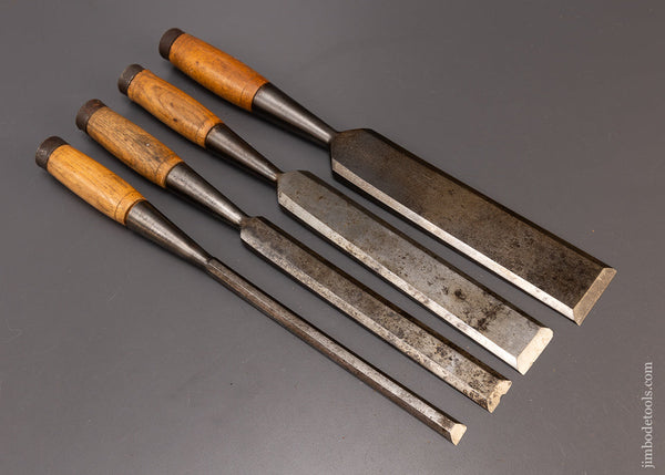 Fine Set of 4 Light Framing Chisels by PRESTON - 109243